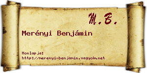 Merényi Benjámin névjegykártya