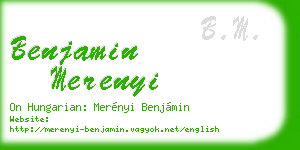 benjamin merenyi business card